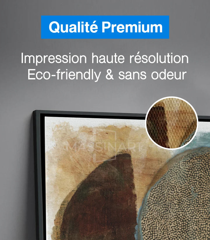Mise en situation couloir — triptyque Boho Massinart décoration murale moderne