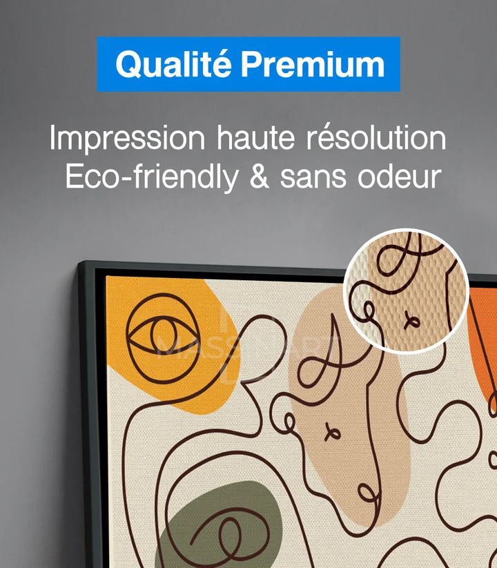 Tableau Harmony cadre noir minimaliste intérieur Massinart