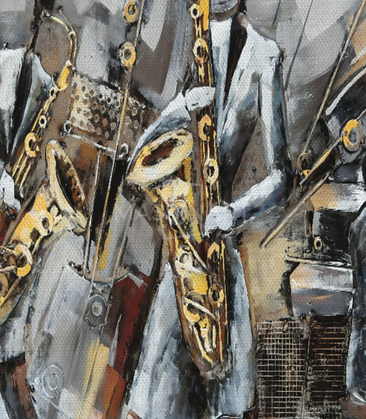 Tableau Jazz Saxophone mise en situation salon Massinart