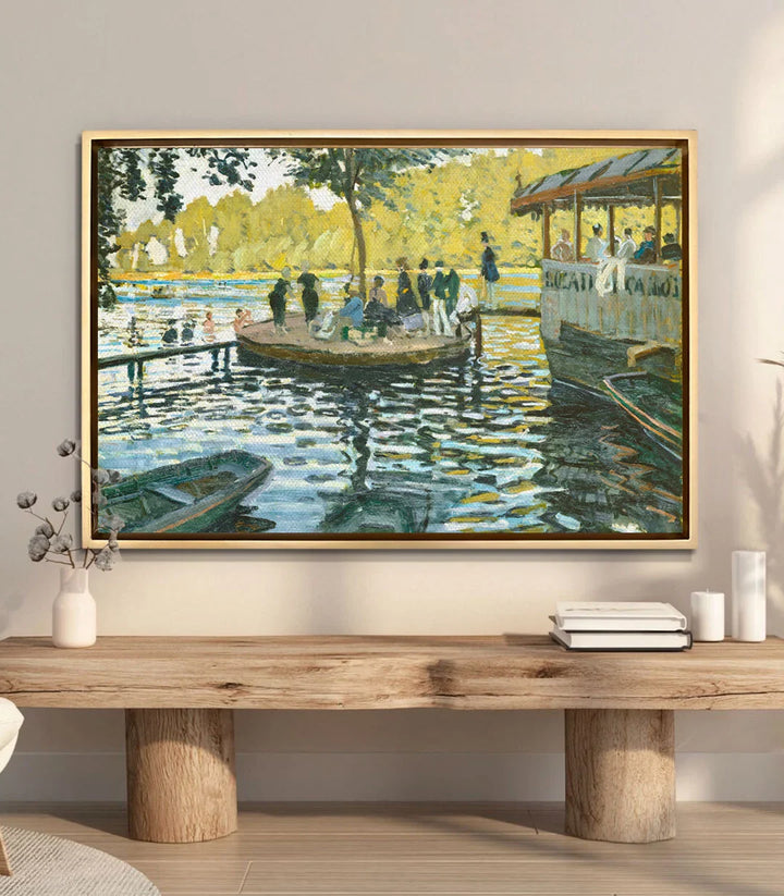 Tableau La Grenouillère Monet décoration intérieur bureau séjour Massinart