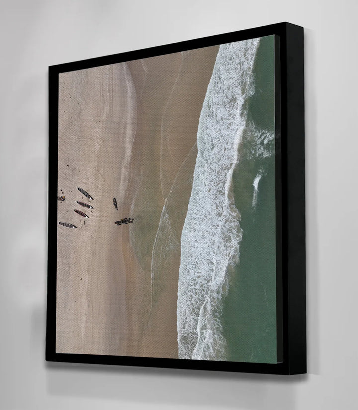 Mise en situation chambre tableau Coastal Serenity Massinart