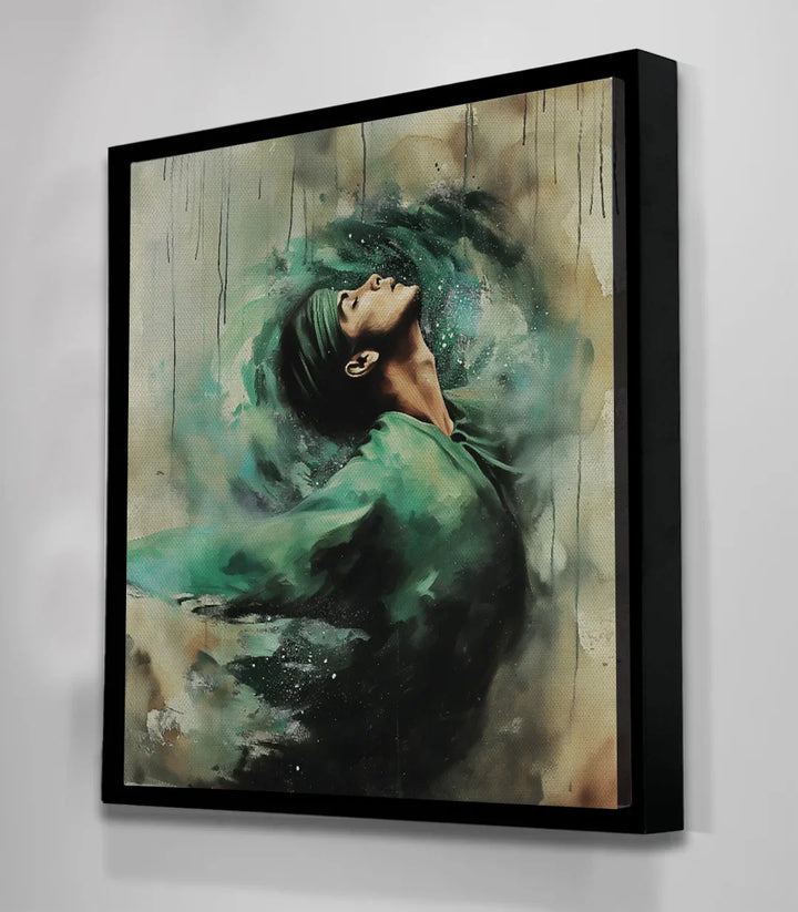 Mise en situation chambre — Tableau derviche tournoyant Massinart