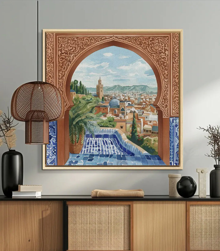 Décoration intérieur Tableau Médina séjour contemporain Massinart