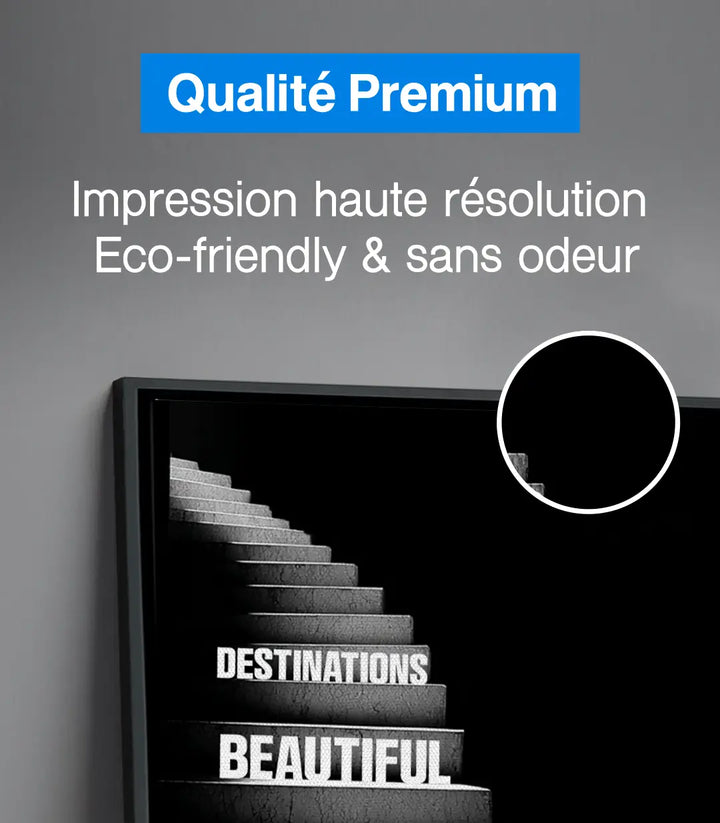 Tableau Winning Steps mise en situation mur intérieur Massinart
