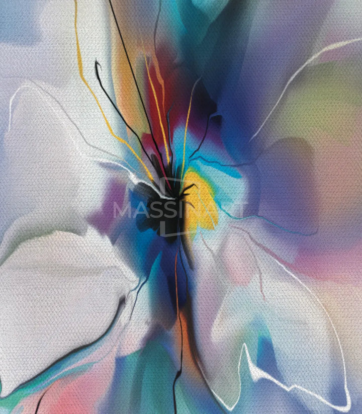 Tableau Blue Violet Flower Massinart