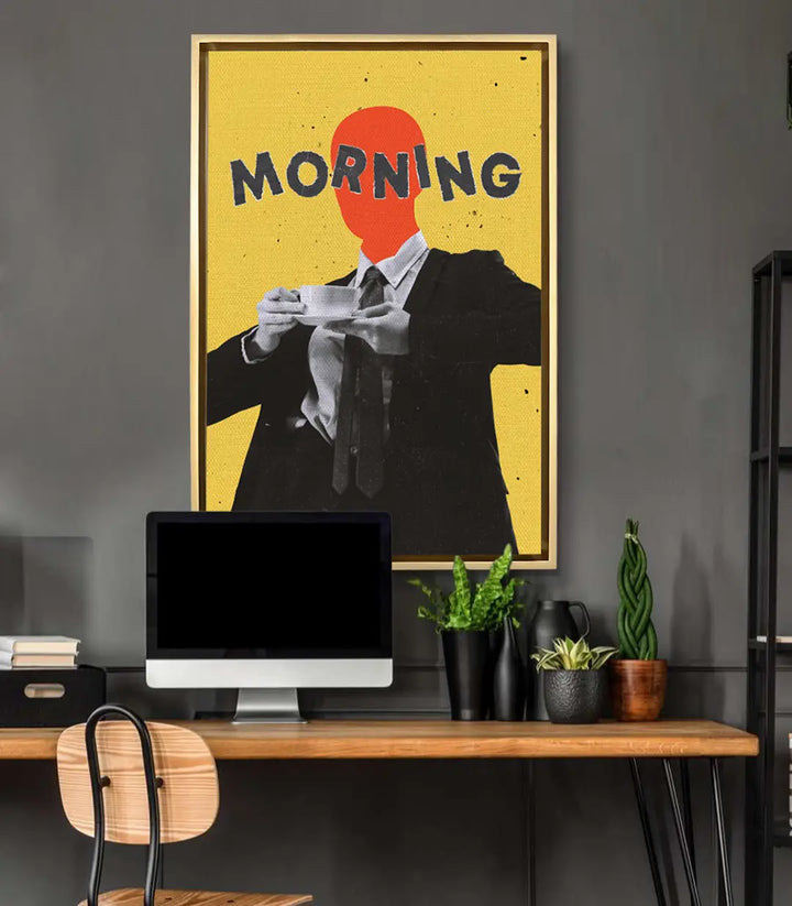 Mise en situation Tableau Morning décoration bureau moderne — Massinart