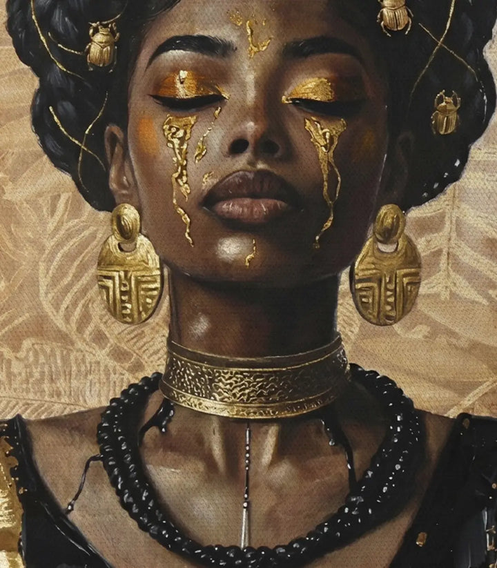 Tableau Tears of Gold ambiance bureau contemporain Massinart