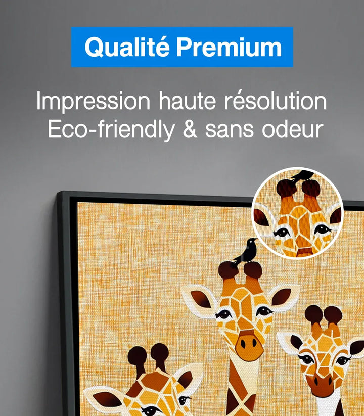 Tableau Giraffes Massinart — décoration mur chambre enfant