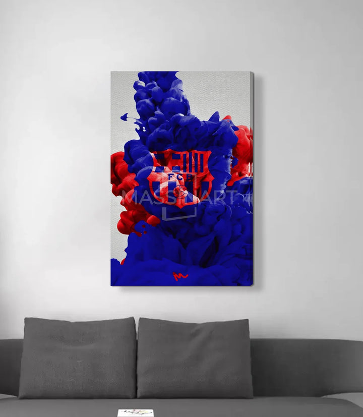 Décoration intérieur chambre garçon — tableau FC Barcelone sport football blaugrana