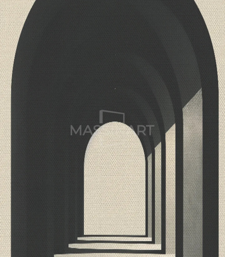 Tableau Portal ambiance salon Massinart — cadre noir contemporain