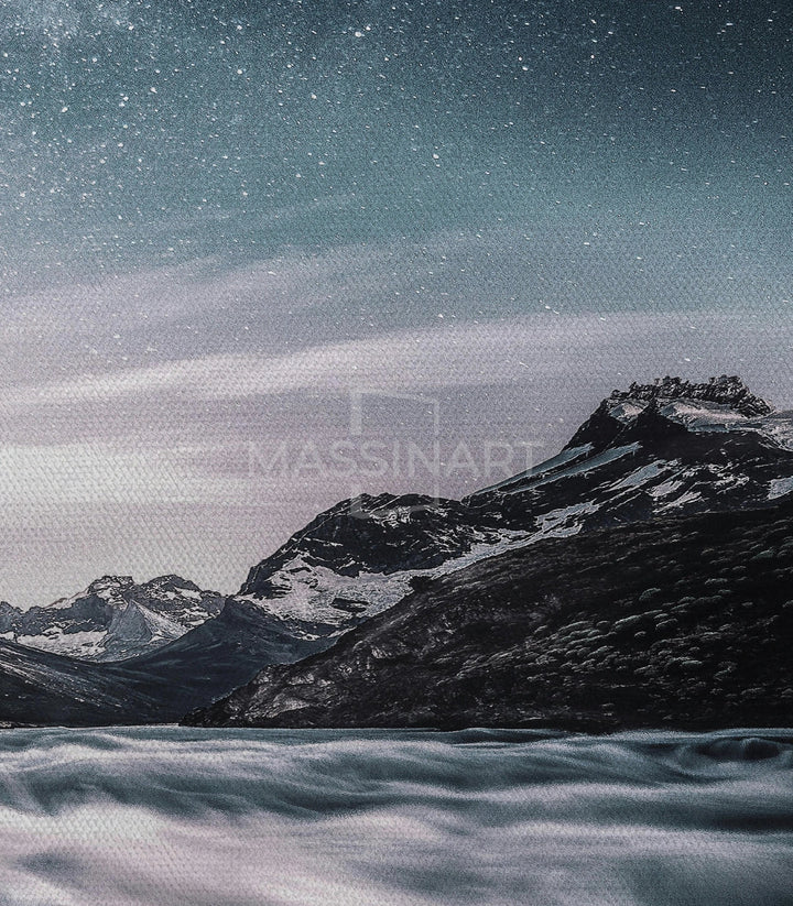 Ambiance lumière Tableau Celestial River paysage montagne étoilée Massinart