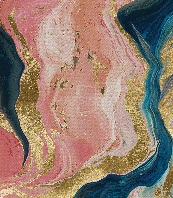 Tableau fluide coloré encadrement noir Massinart
