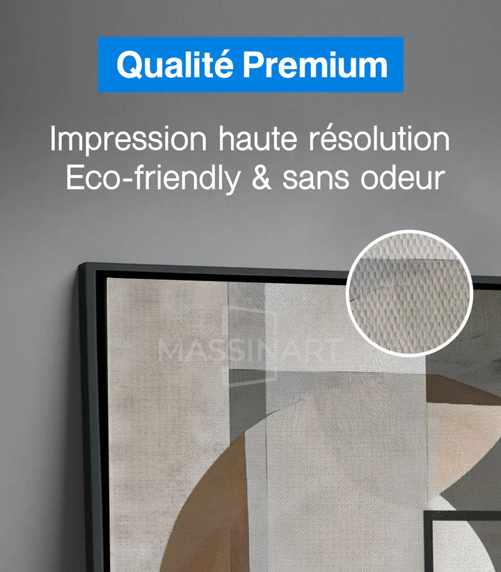 Mise en situation bureau décoration — diptyque minimaliste geometric Massinart