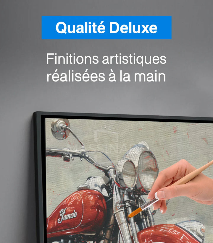 Tableau moto vintage Massinart — style rétro classique