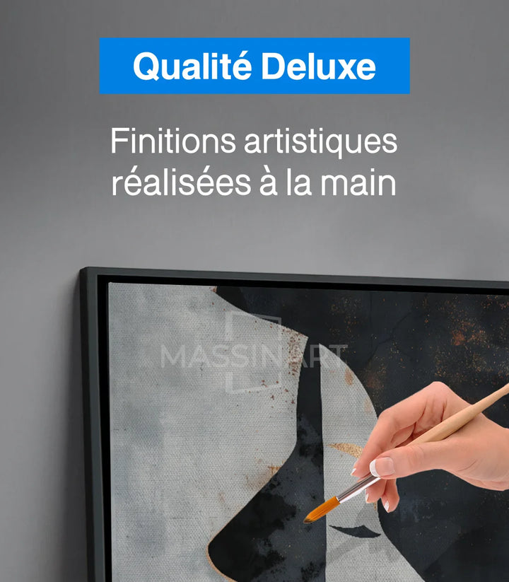 Tableau portrait abstrait Massinart — chambre à coucher décoration murale