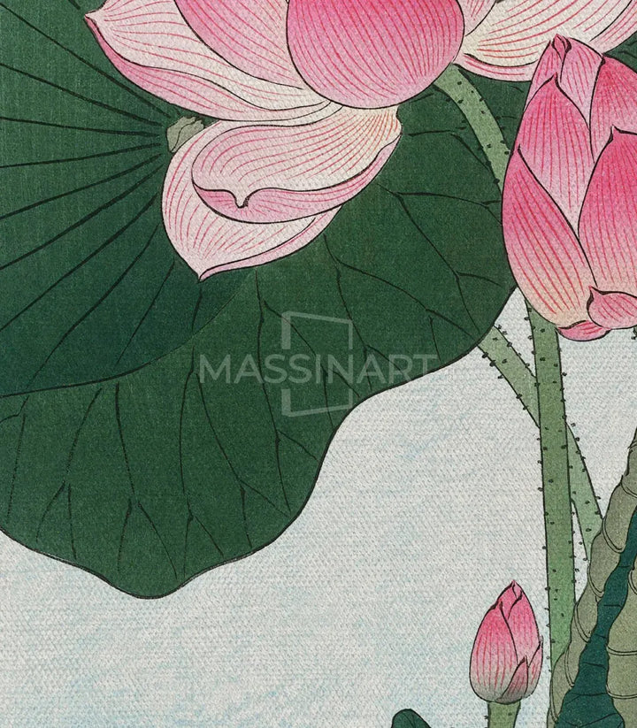 Mise en situation Blooming Lotus Massinart — décor intérieur floral