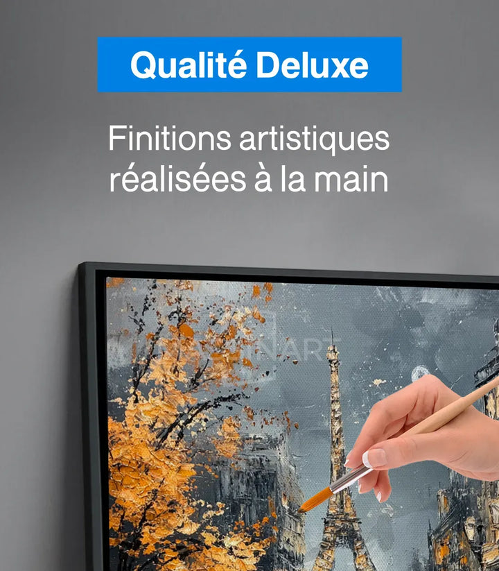Tableau Paris Stroll mis en situation couloir décoration murale Massinart