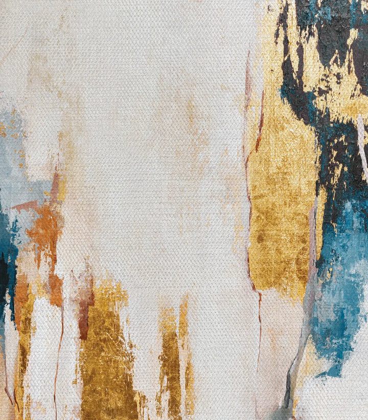 Tableau Affection abstrait marbré triptyque — composition complète salon, Massinart