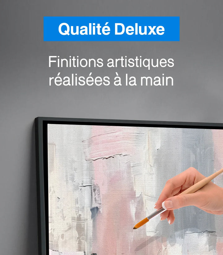 Tableau abstrait Rose en décoration bureau contemporain Massinart