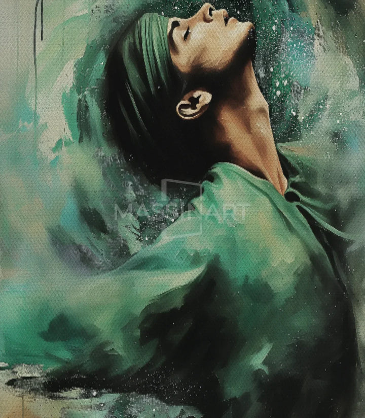 Mise en situation Séjour lumineux — Dervish Whirling art sacré Massinart