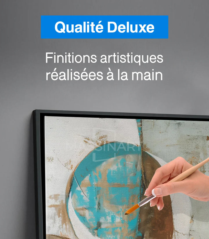 Mise en situation bureau Tableau Nexus création abstraite — Massinart