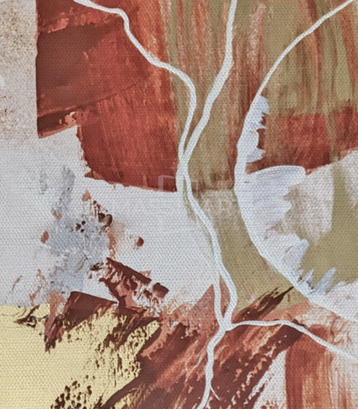 Tableau triptyque feuilles blanc terracotta décor moderne Massinart