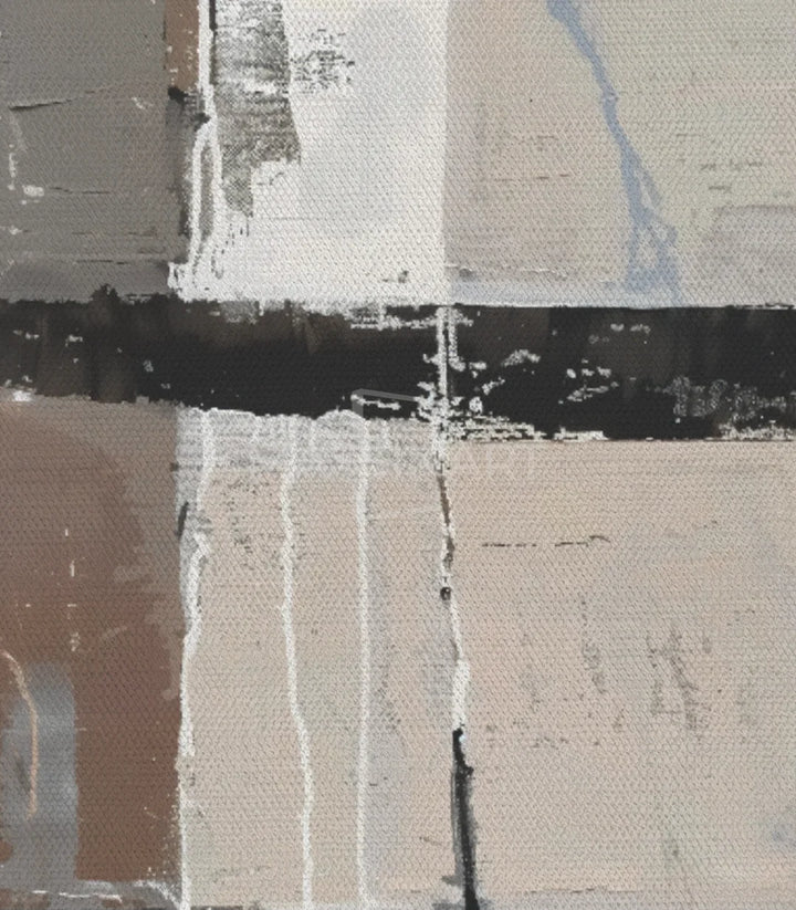 Mise en situation diptyque moderne chambre séjour taupe, Massinart