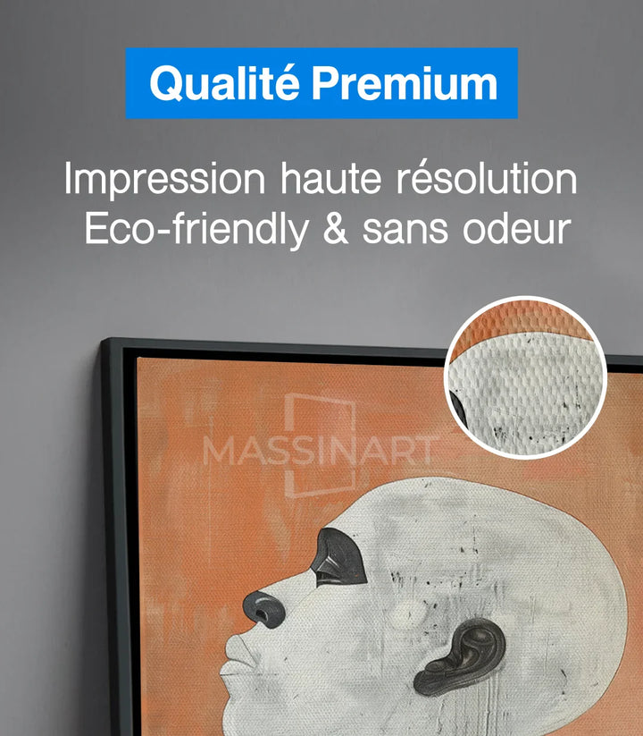 Tableau Restored profil femme - détail peinture Massinart