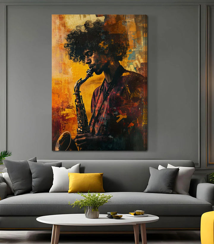 Décoration intérieur Ethereal Jazzman - Tableau musique salon Massinart