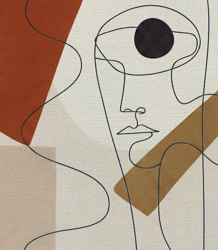 Tableau Linework diptyque détail géométrie ligne Massinart