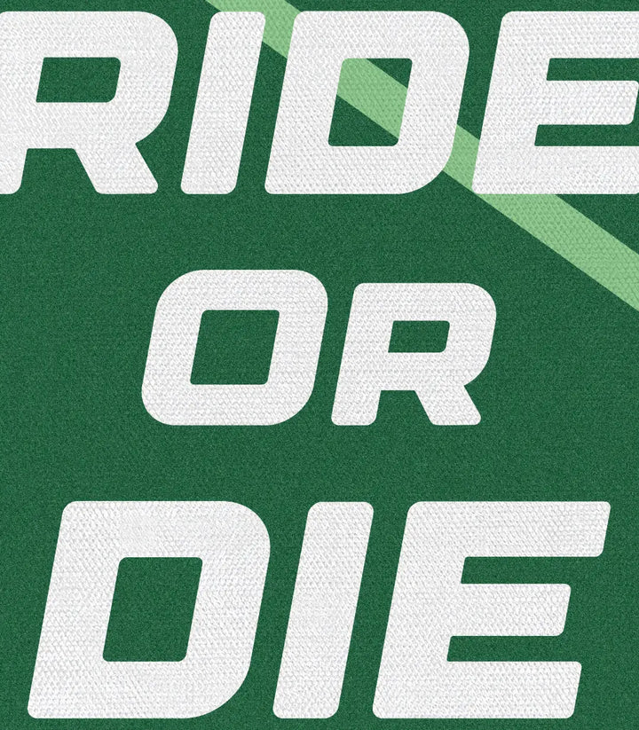 Détail droit tableau typographie pop-art Ride or Die Massinart