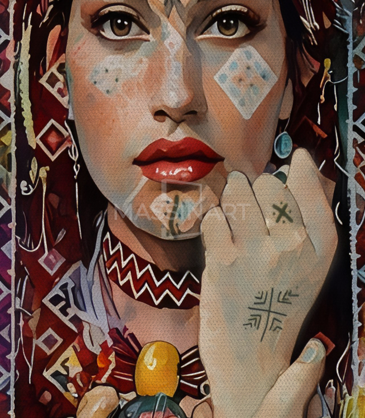 Tableau Amazigh Gaze Massinart — emballage livraison prêt à accrocher