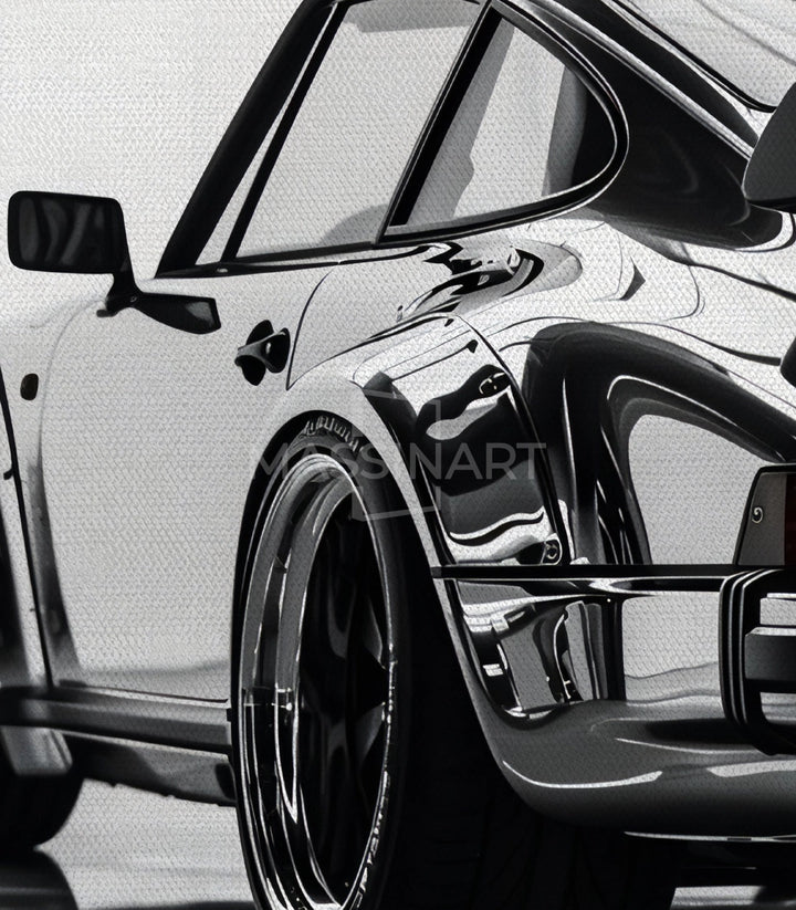 Mise en situation triptyque Porsche salon gris Massinart