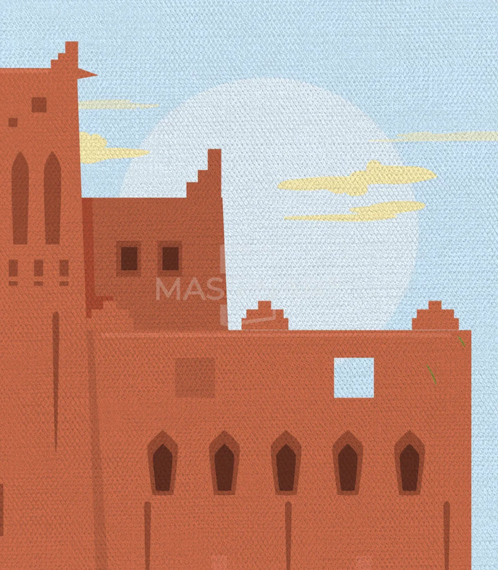 Poster La Kasbah Ouarzazate pour décoration intérieur marocain — Massinart