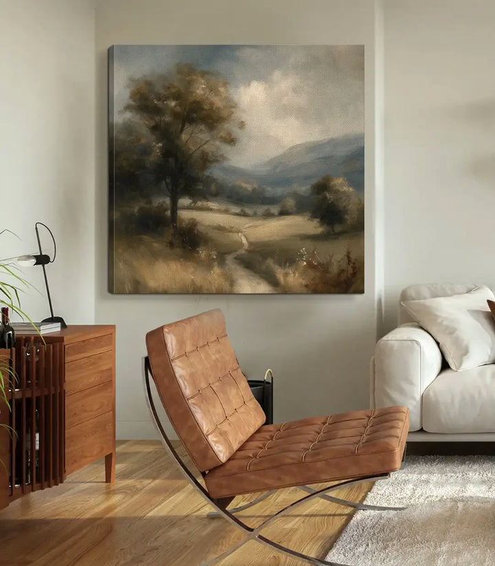 Tableau Fading Fields simulation hôtel airbnb — ambiance chaleureuse nature Massinart