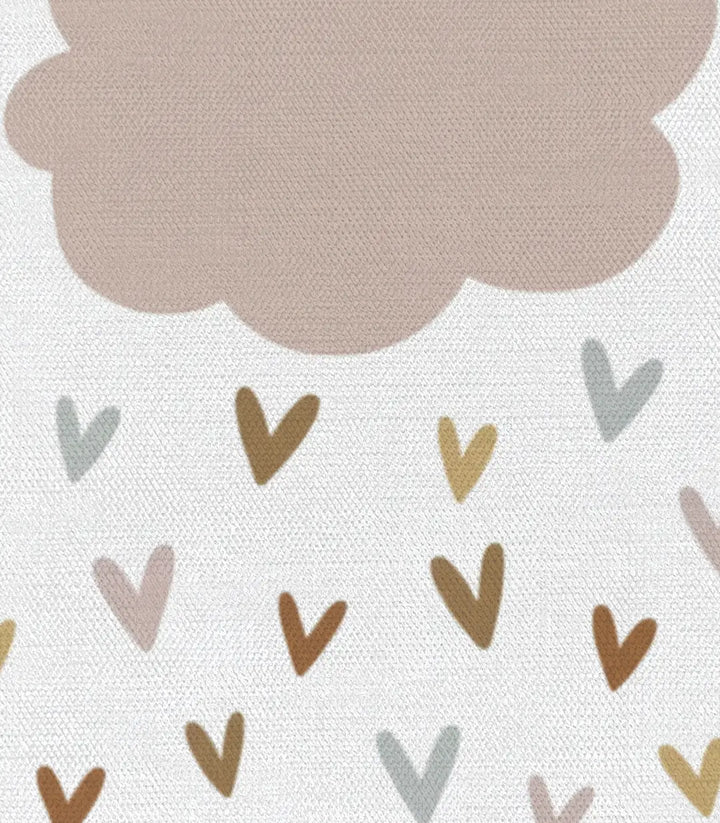 Tableau nuage avec cœurs tombants minimaliste chambre enfant — Massinart