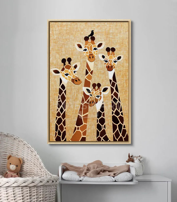 Décoration intérieur chambre — Tableau Giraffes Massinart style contemporain