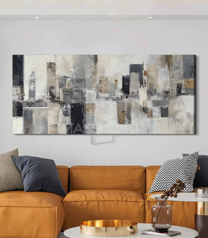 Tableau paysage urbain Cérène dans bureau design, Massinart