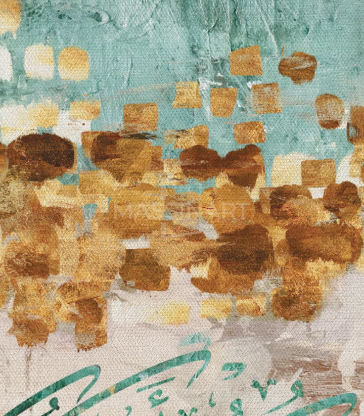 Ensemble triptyque Dhikr Allah art spirituel contemporain Massinart