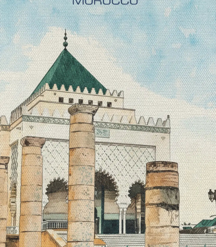 Tableau Rabat Morocco Massinart — emballage livraison prêt à accrocher
