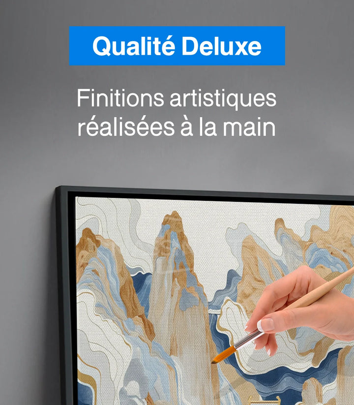 Tableau Mystic Retreat en chambre à coucher, ambiance contemplative Massinart