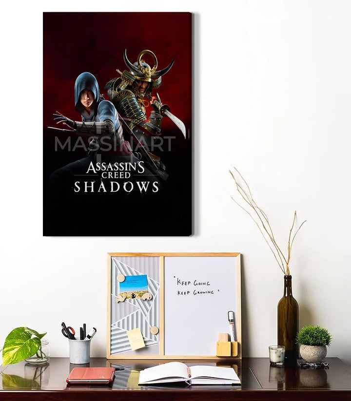 Détail cadre noir affiche Assassin's Creed Massinart