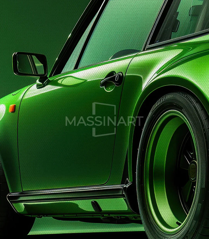 Tableau Verdant Drive Massinart style photo-art automobile