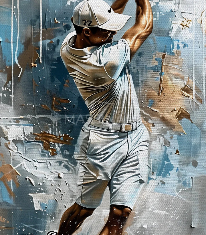Tableau golfeur The Perfect Hit ambiance bureau Massinart
