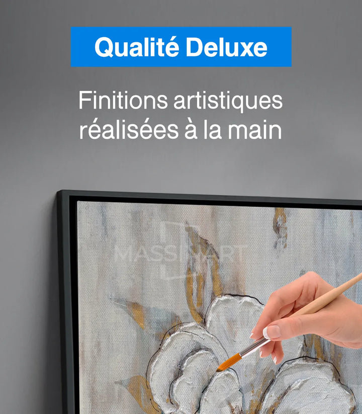 Tableau Blossom fleur poudré salon moderne Massinart