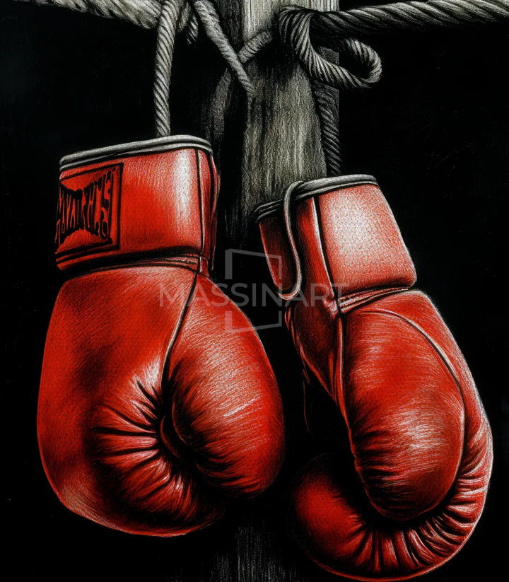 Tableau gants victoire suspension corde Massinart