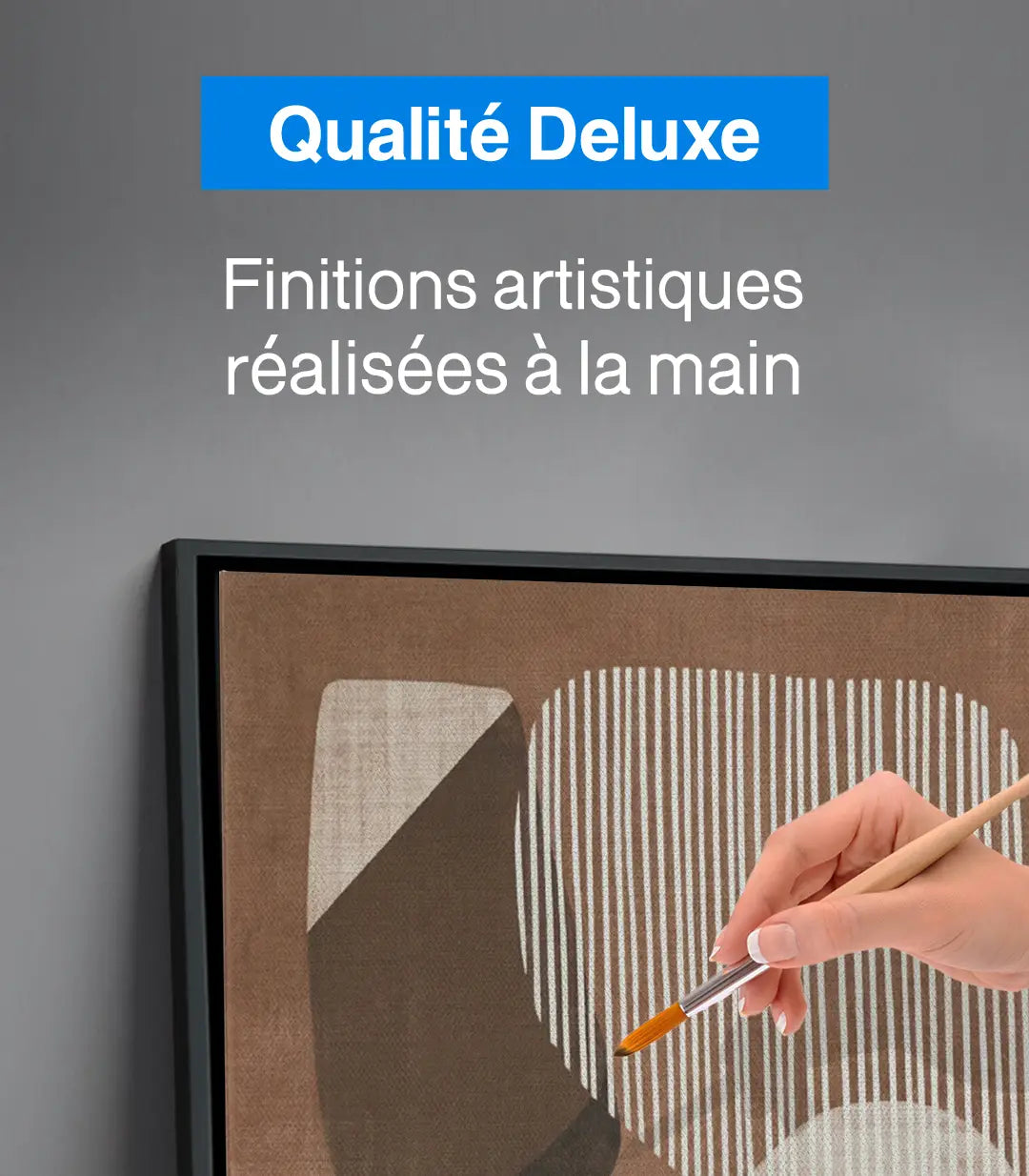 Détail tableau abstrait Pinstripes raies verticales contemporain Massinart