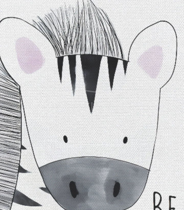 Triptyque animaux beige gris rose chambre garçon — Massinart