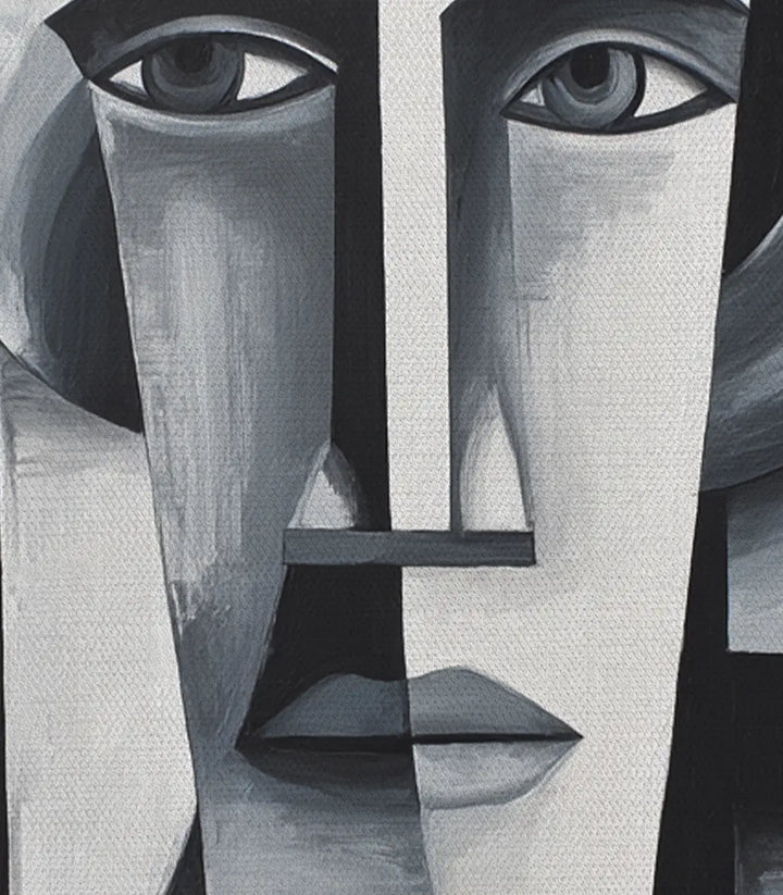 Tableau Unspoken éclairage salon — cadre noir panoramique Massinart