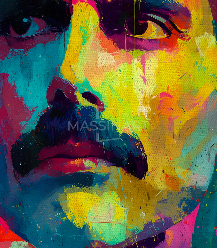 Tableau Bold Freddie Massinart — emballage livraison prêt à accrocher